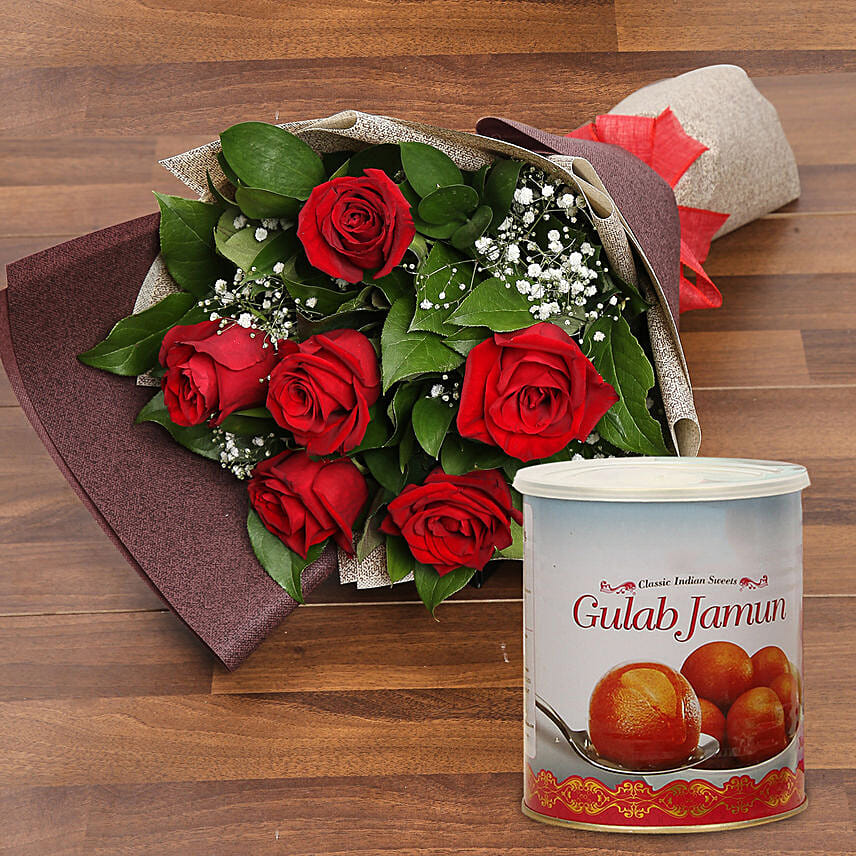 Sweet Roses & Gulab Jamun Delight