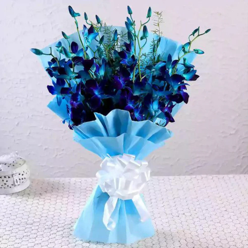 Elegant Blue Orchid Bouquet