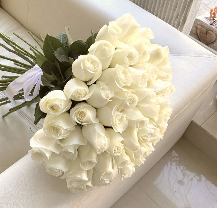 50 White Roses Bouquet 🤍🌹
