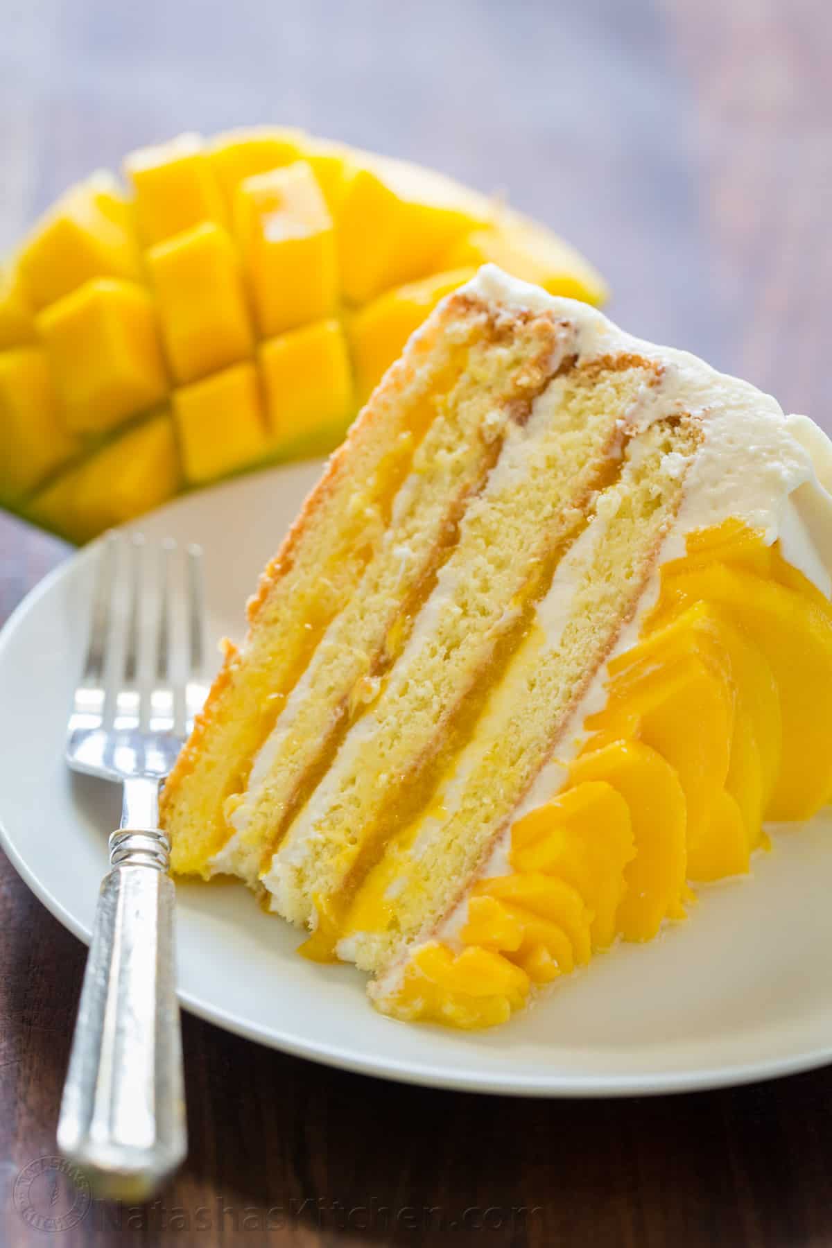 Fresh Mango Cream Cake (1 Pound)