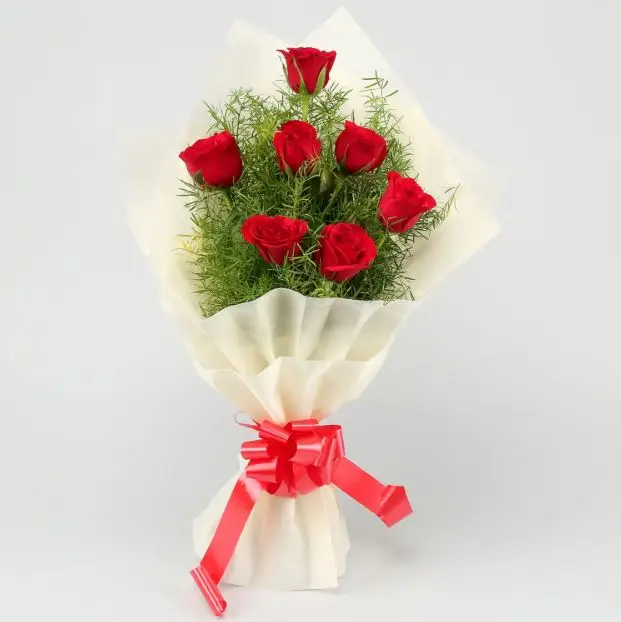 “6 Roses Classic Romance Rose Arrangement”