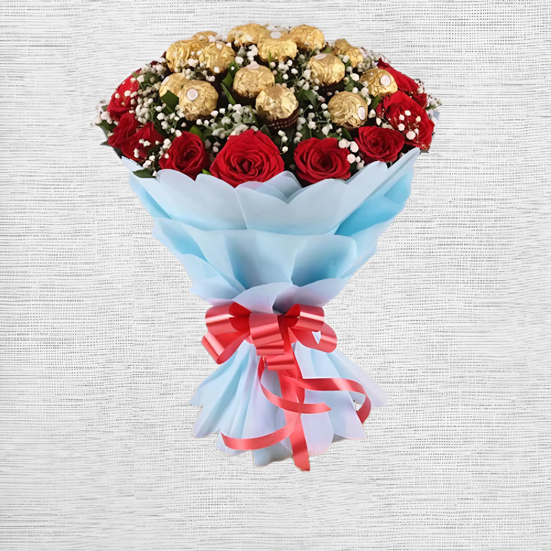 Premium Love Combo: Roses with Ferrero Rocher Treats