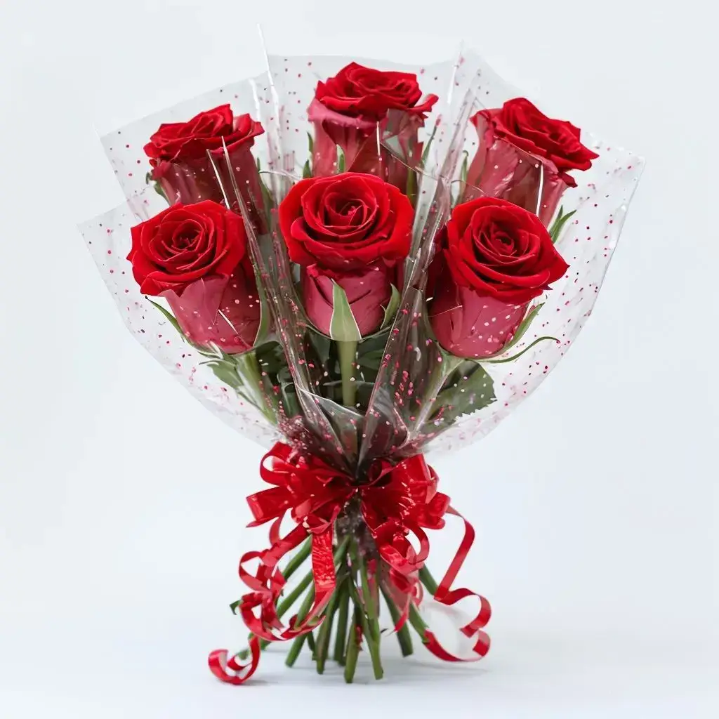 Elegant 6 Red Rose Bouquet